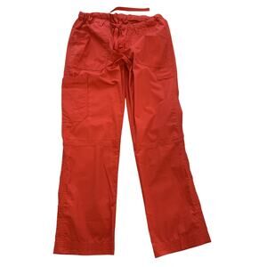 Small Landau Stretch Womens Scrub Pants Persimmon Light Red New